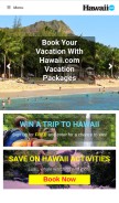 How hawaii.com looks like on a mobile device such as an iPhone.