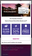 How hawaiianairlines.com looks like on a mobile device such as an iPhone.