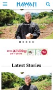 How hawaiimagazine.com looks like on a mobile device such as an iPhone.