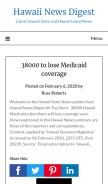 How hawaiinewsdigest.net looks like on a mobile device such as an iPhone.