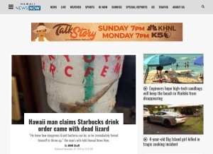 How hawaiinewsnow.com looks like on a tablet such as an iPad.