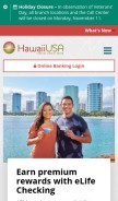 How hawaiiusafcu.com looks like on a mobile device such as an iPhone.