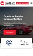 How hawthornautomotiveimprovements.com.au looks like on a mobile device such as an iPhone.