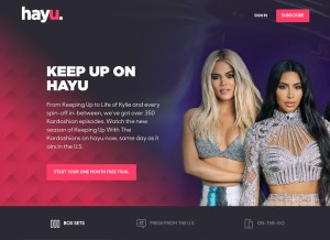 How hayu.com looks like on a tablet such as an iPad.