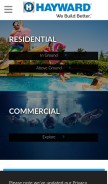How hayward-pool.com looks like on a mobile device such as an iPhone.
