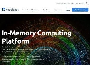 How hazelcast.com looks like on a tablet such as an iPad.