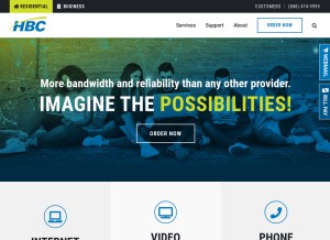 How hbci.com looks like on a tablet such as an iPad.