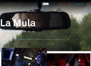 How hbolatam.com looks like on a tablet such as an iPad.