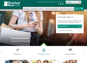 How hbtbank.com looks like on a tablet such as an iPad.