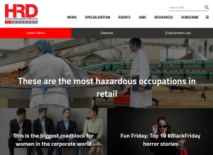 How hcamag.com looks like on a tablet such as an iPad.