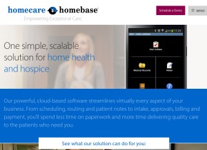 How hchb.com looks like on a tablet such as an iPad.