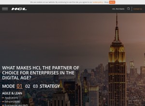 How hcltech.com looks like on a tablet such as an iPad.