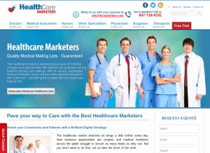 How hcmarketers.com looks like on a tablet such as an iPad.