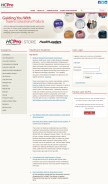 How hcpro.com looks like on a mobile device such as an iPhone.