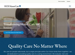 How hcr-manorcare.com looks like on a tablet such as an iPad.