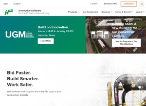 How hcss.com looks like on a tablet such as an iPad.