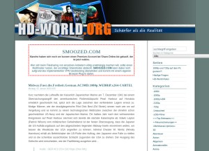 How hd-world.org looks like on a tablet such as an iPad.