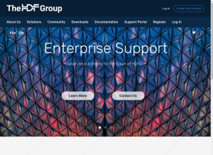 How hdfgroup.org looks like on a tablet such as an iPad.