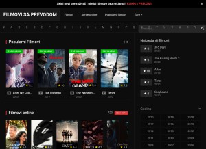 How hdfilmovi.net looks like on a tablet such as an iPad.