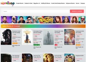 How hdfriday.com looks like on a tablet such as an iPad.
