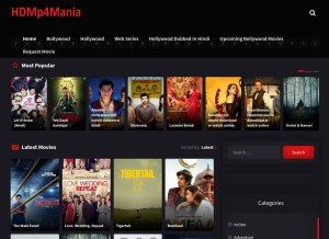 How hdmp4mania.us looks like on a tablet such as an iPad.