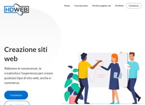 How hdweb.it looks like on a tablet such as an iPad.