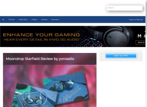 How head-fi.org looks like on a tablet such as an iPad.