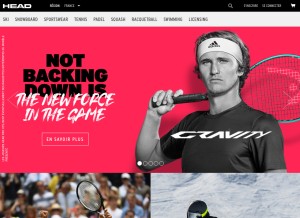 How head.com looks like on a tablet such as an iPad.