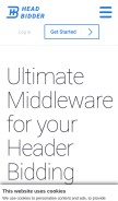 How headbidder.net looks like on a mobile device such as an iPhone.