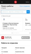 How headhunter.ge looks like on a mobile device such as an iPhone.