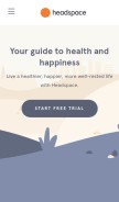 How headspace.com looks like on a mobile device such as an iPhone.