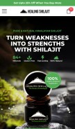 How healingshilajit.com looks like on a mobile device such as an iPhone.
