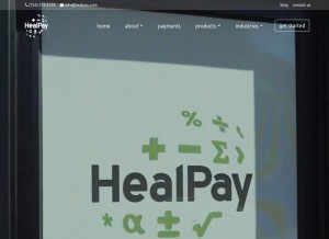 How healpay.com looks like on a tablet such as an iPad.