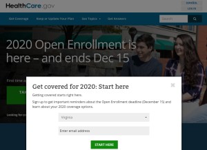How healthcare.gov looks like on a tablet such as an iPad.