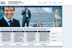 How healthconnectsystems.com looks like on a tablet such as an iPad.