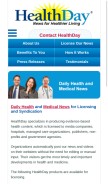 How healthday.com looks like on a mobile device such as an iPhone.