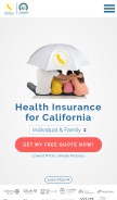 How healthforcalifornia.com looks like on a mobile device such as an iPhone.