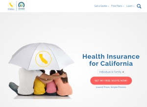 How healthforcalifornia.com looks like on a tablet such as an iPad.