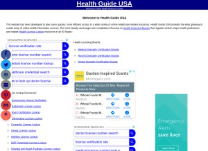 How healthguideusa.org looks like on a tablet such as an iPad.
