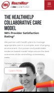 How healthhelp.com looks like on a mobile device such as an iPhone.