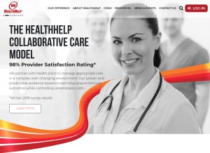 How healthhelp.com looks like on a tablet such as an iPad.