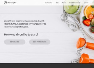 How healthifyme.com looks like on a tablet such as an iPad.