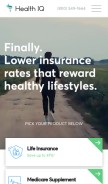 How healthiq.com looks like on a mobile device such as an iPhone.