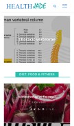 How healthjade.com looks like on a mobile device such as an iPhone.
