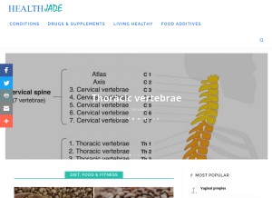 How healthjade.com looks like on a tablet such as an iPad.