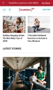 How healthline.com looks like on a mobile device such as an iPhone.