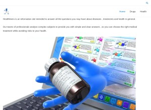 How healthlinerx.org looks like on a tablet such as an iPad.