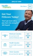 How healthmarkets.com looks like on a mobile device such as an iPhone.