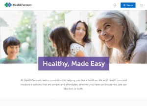 How healthpartners.com looks like on a tablet such as an iPad.