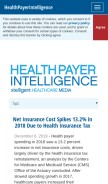 How healthpayerintelligence.com looks like on a mobile device such as an iPhone.
